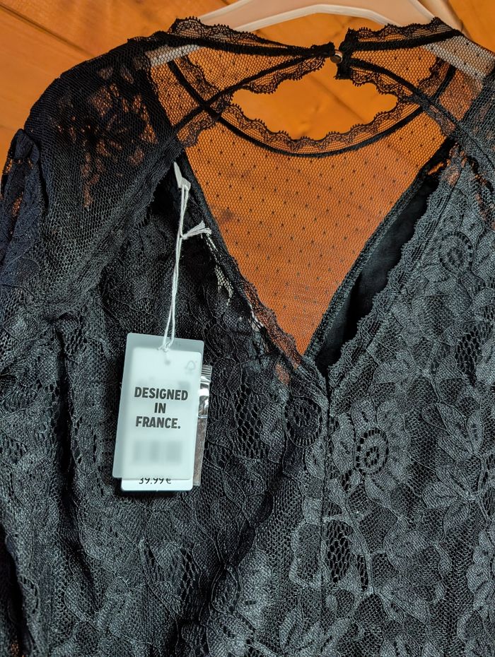 Body dentelle noir Naf Naf neuf