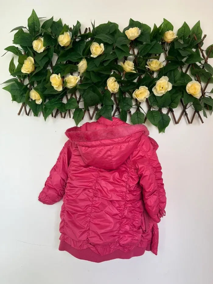 Doudoune rose avec capuche girly - photo numéro 3