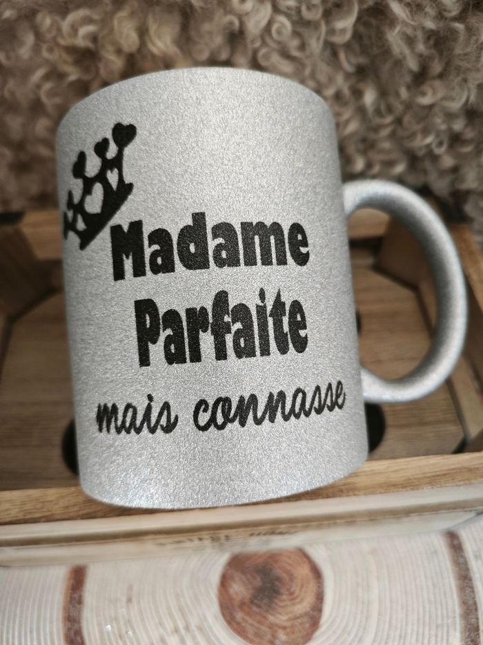 Tasse Glitter Argenté Madame Parfaite