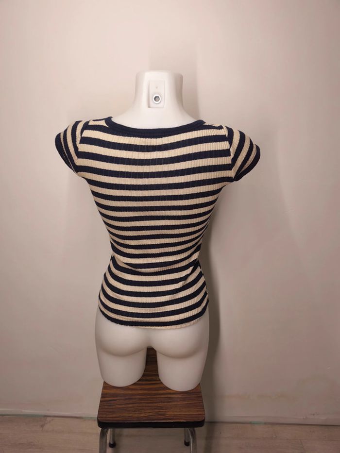 T-shirt Loona Femme Taille 1 Beige-bleu - photo numéro 2