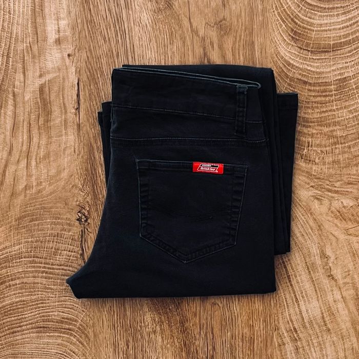 Pantalon évasé (flare) noir Dickies Genuine pour femme, taille W 27 (36 taille française)