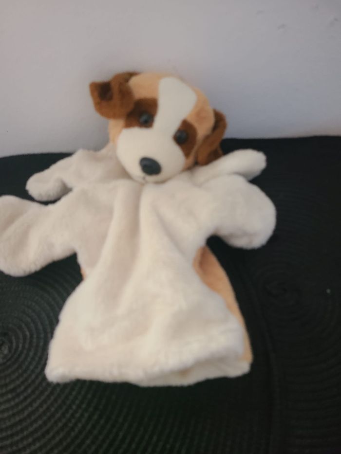 NOUNOURS Doudou marionnette chien beige marron - photo numéro 2