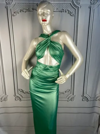 Robe de soirée Verte Aysù S neuve