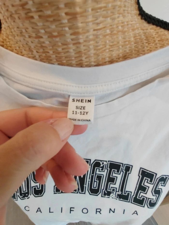 Tee-shirt Los Angeles taille 11 / 12 ans blanc - photo numéro 3