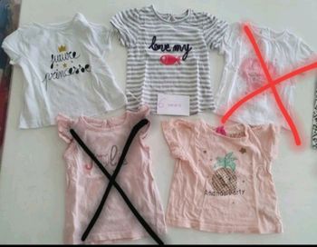 Lot t-shirts manches courtes 6 mois
