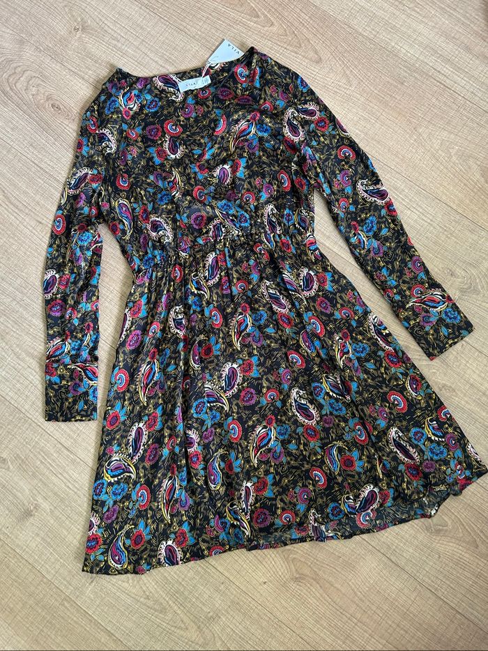 Robe imprimée neuve à manches longues VILA taille 36 - photo numéro 7