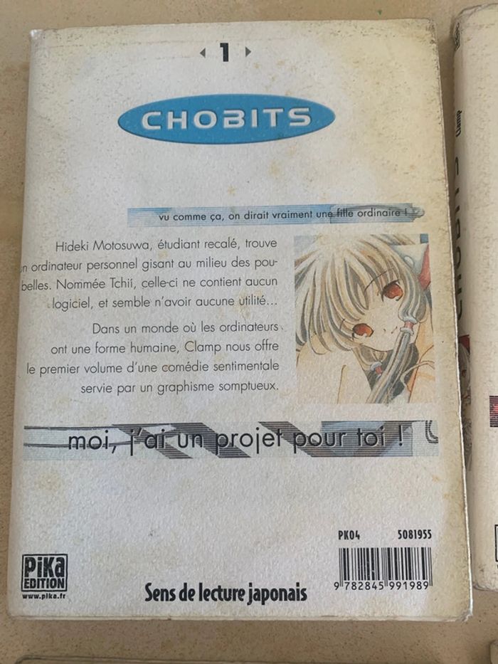 Lot 6 mangas Chobits tome 1 à 6 - photo numéro 2