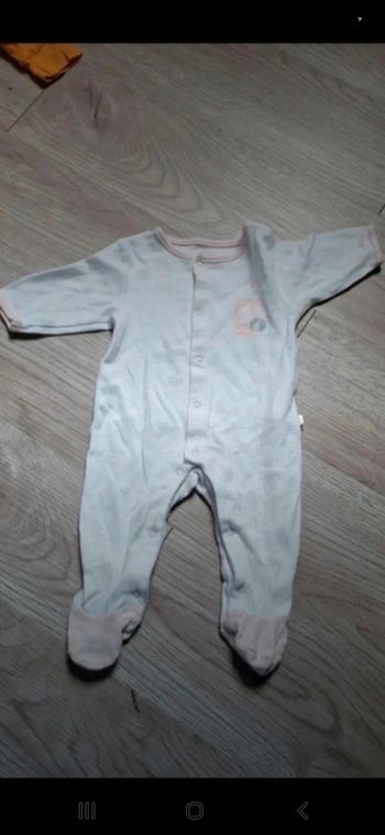 Pyjama fin Brioche 3mois 60cm ouverture devant 👻