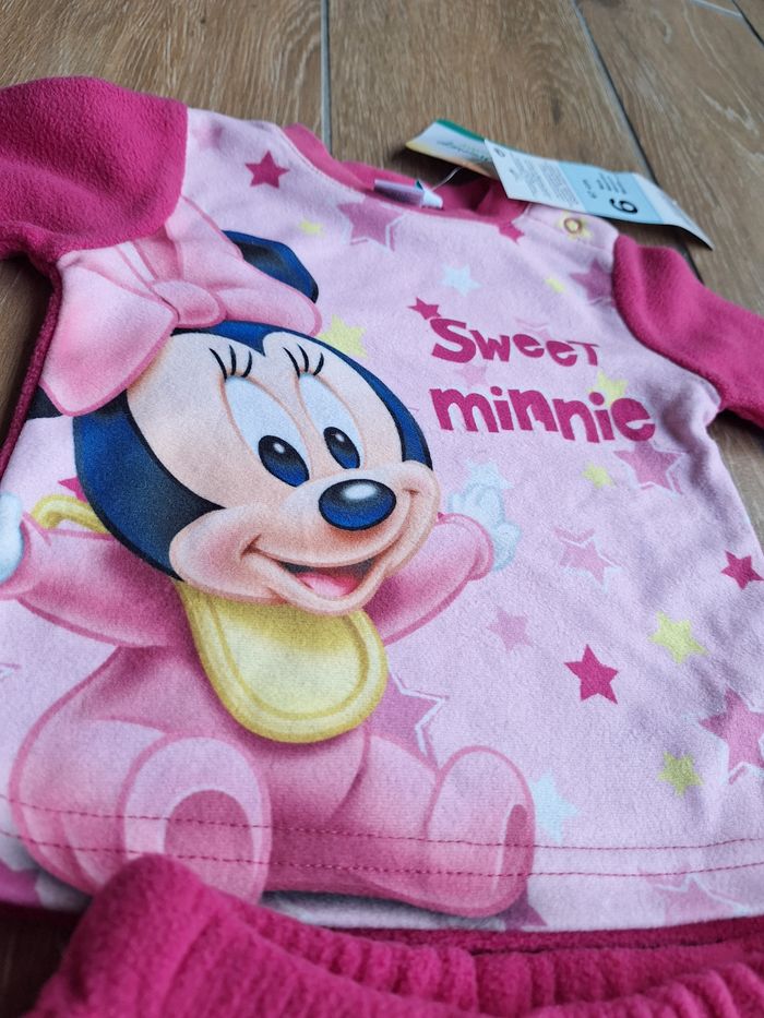 Ensemble/pyjamas rose Minnie polaire 6 mois (67cm) Disney baby - photo numéro 3