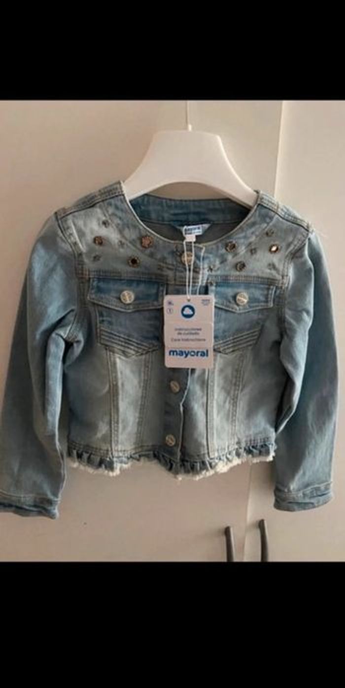 Mayoral veste en jean taille 5 ans neuve - photo numéro 1