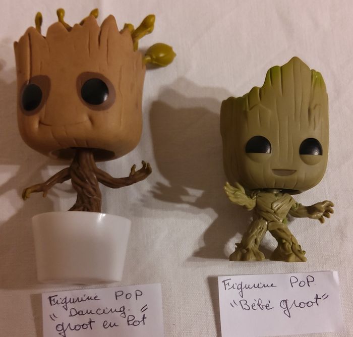 2 Figurines  POP  " Dancing Groot en pot et Bébé Groot - photo numéro 5