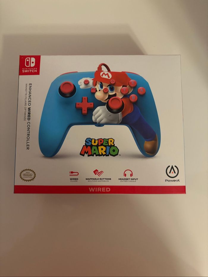Manette filaire optimisée Nintendo Switch PowerA Super Mario