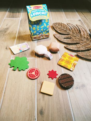 🍔 Jeu d'imitation - Neuf - Kit Dinette en bois et feutrine - Création Hamburger -Melissa et Doug