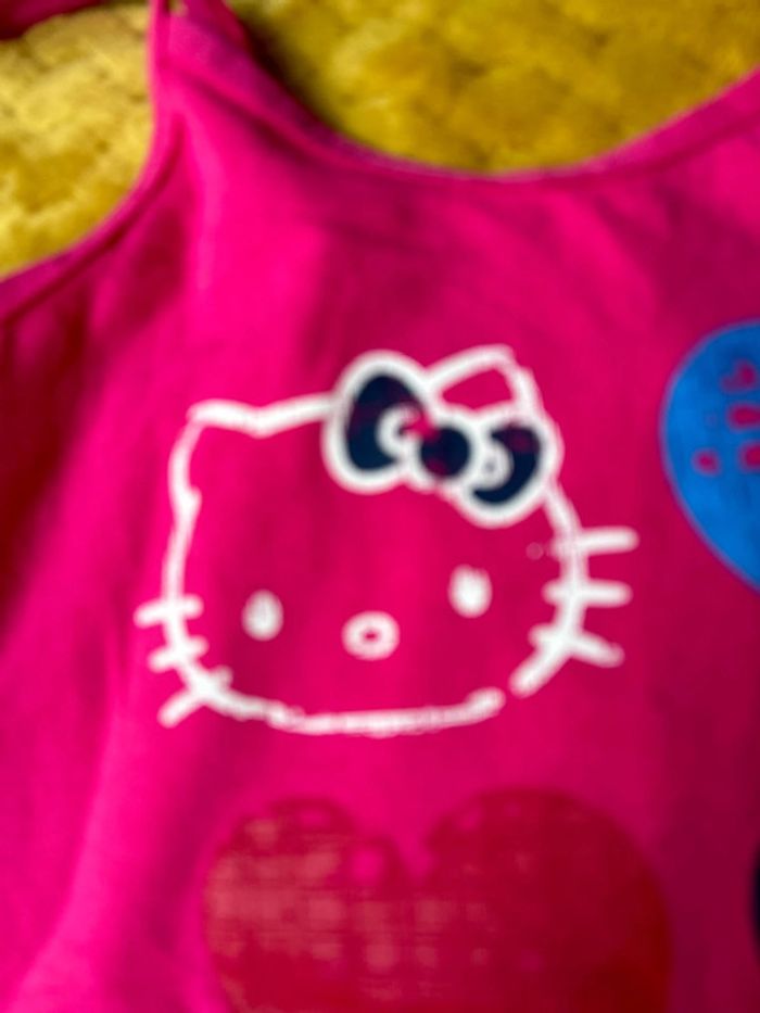 Hello kitty brassière bustier débardeur à bretelles taille 8 ans - photo numéro 5