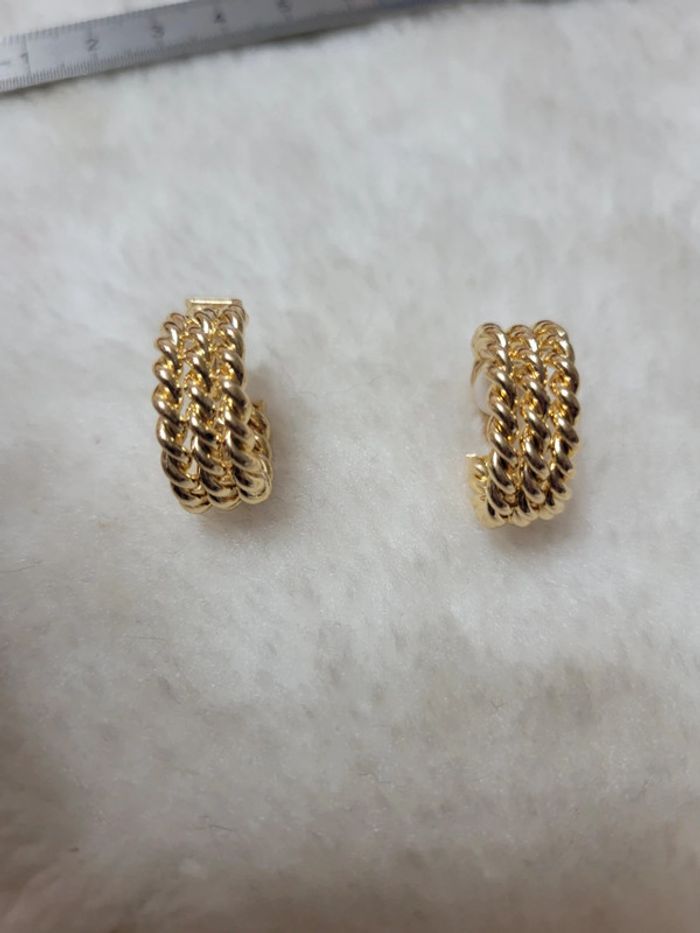 Clips petites créoles acier gold. - photo numéro 8