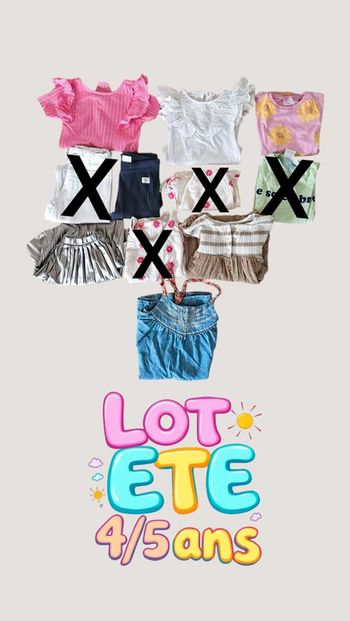 Lot de 7 vêtements, robe, ensemble haut et bas, jupe, pantalon Zara été taille 4 ans / 104 cm