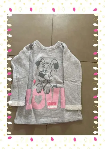 🐶 Pull fille Parc Astérix - Idéfix Forever - Taille 6-8 ans 🐾