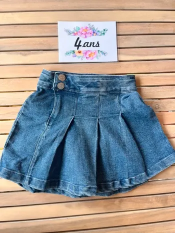 Jupe patineuse en jean orchestra 4 ans