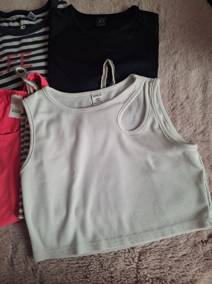 Lot t-shirts & débardeurs fille –10 ans - photo numéro 2