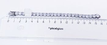 Magnifique bracelet riviere de diamants argent et zyrconiums