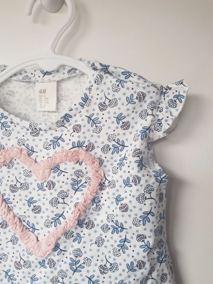 H&M - Tee-shirt à manches courtes - Neuf avec étiquette ! (9 mois) - photo numéro 3