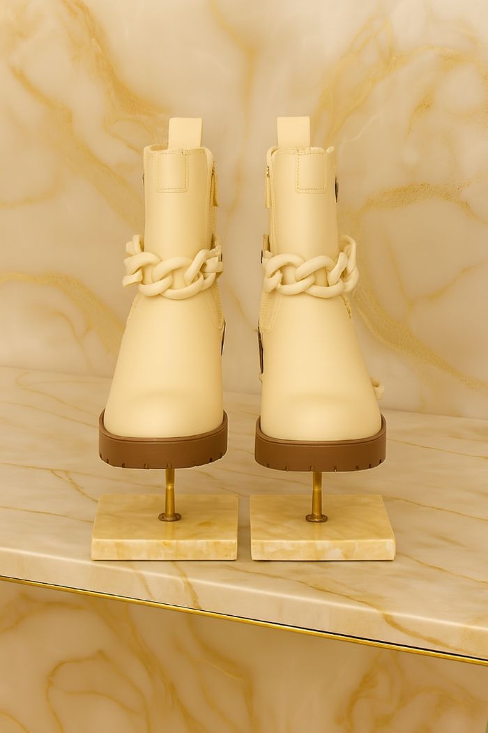 🌹stock limité - bottines chunky 'chaîne nude' lpb - photo numéro 3