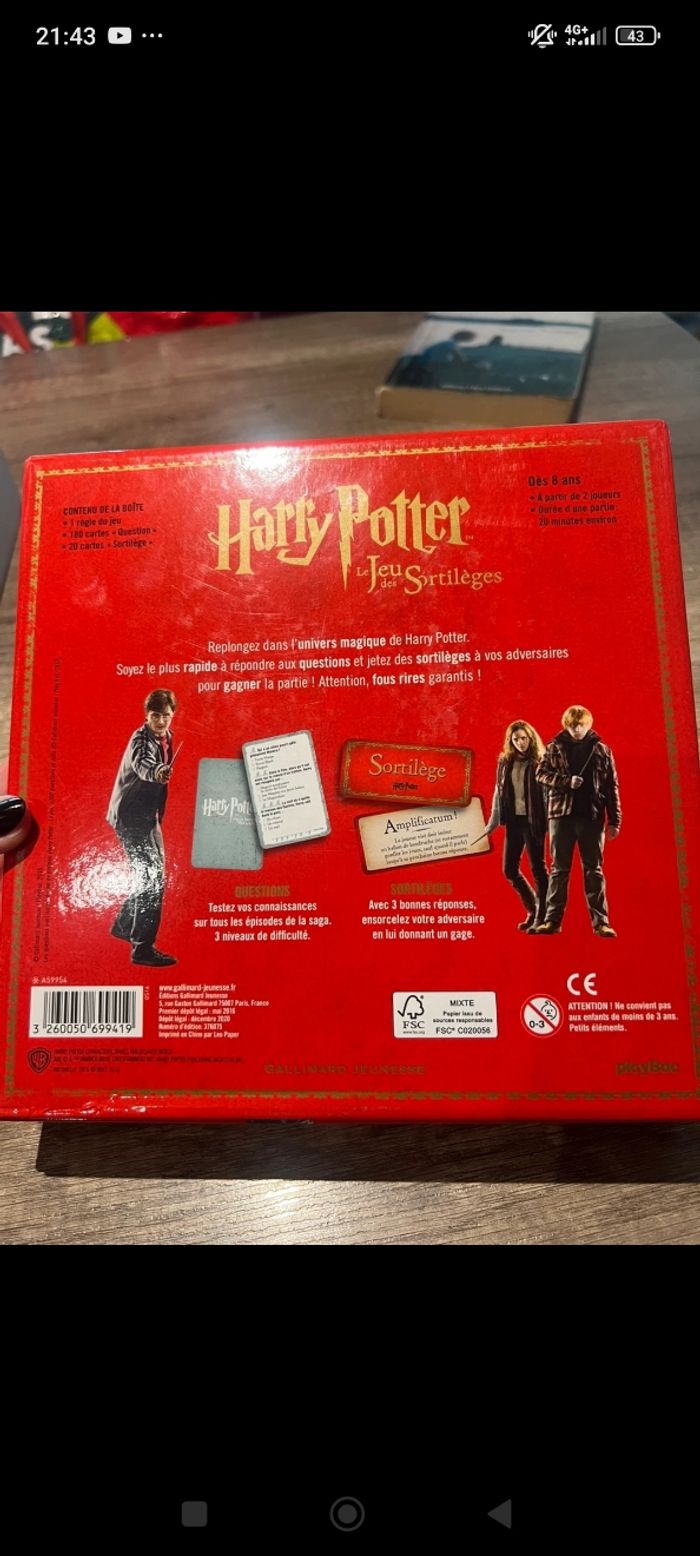 Vends jeux de société Harry Potter neuf - photo numéro 4