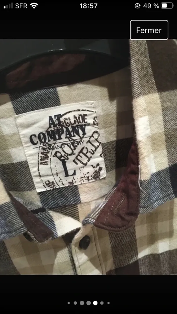 Magnifique chemise homme en L toute douce toute chaude excellent état de la boutique Armand Thiery - photo numéro 3