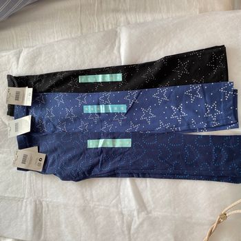 Lot 3 leggings motifs paillettes