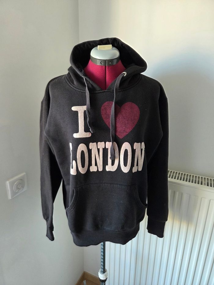 Sweat noir I Love London taille M