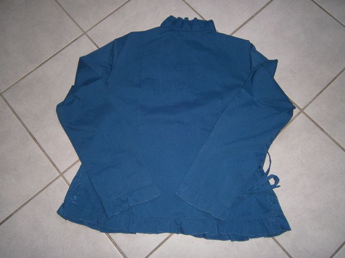 Chemisier ML bleu canard Taille 42 - photo numéro 4