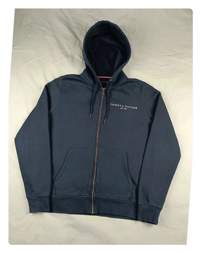 Veste a capuche Tommy Hilfiger bleu marine L - photo numéro 2