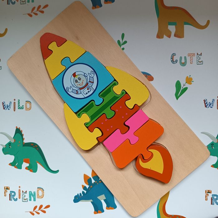 Puzzle en bois fusée 10 pièces