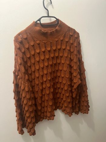 Pull marron /camel manches évasées taille unique