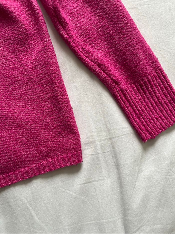 Pull col V rose - photo numéro 3
