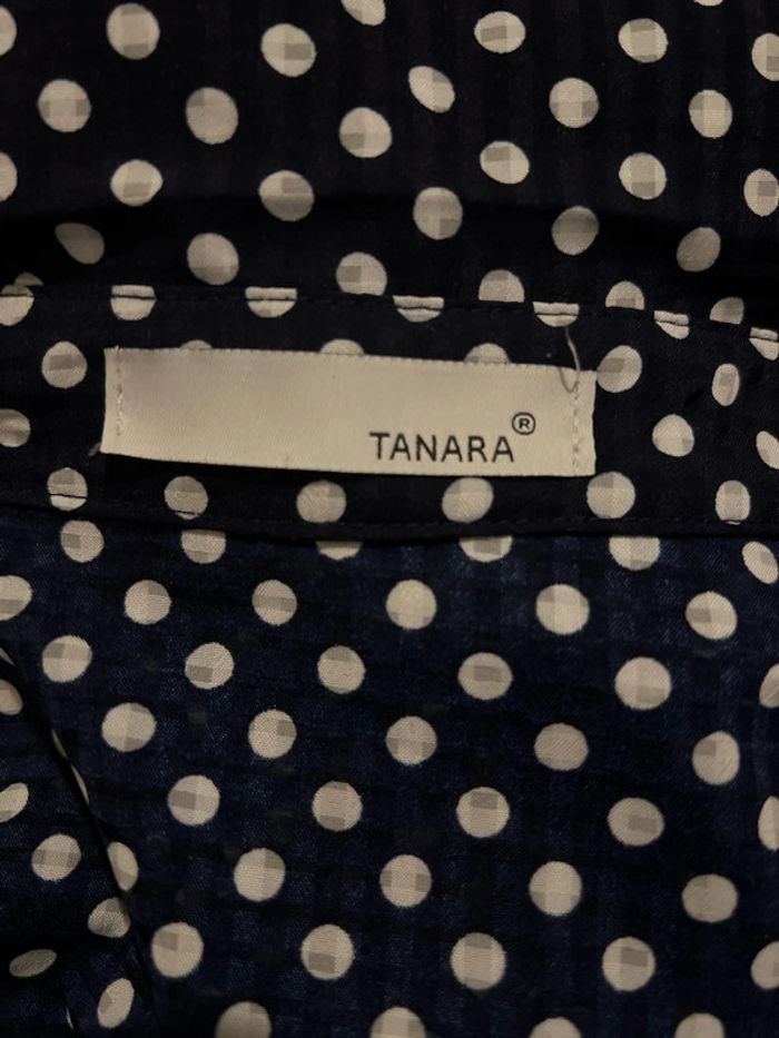 Chemise Bleue Marine À Pois Blanc Taille 42-44 - photo numéro 8
