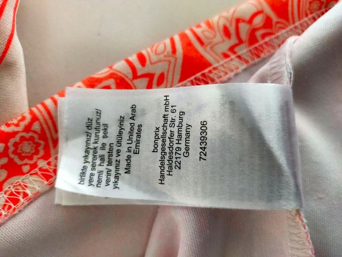 Robe orange & crème à motifs baroques – Bodyflirt Boutique – T. 36/38 (S) - photo numéro 17