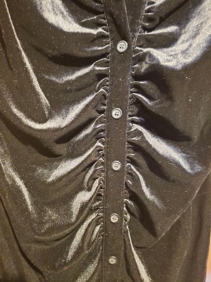 Robe en velours noire H&M taille M - photo numéro 3