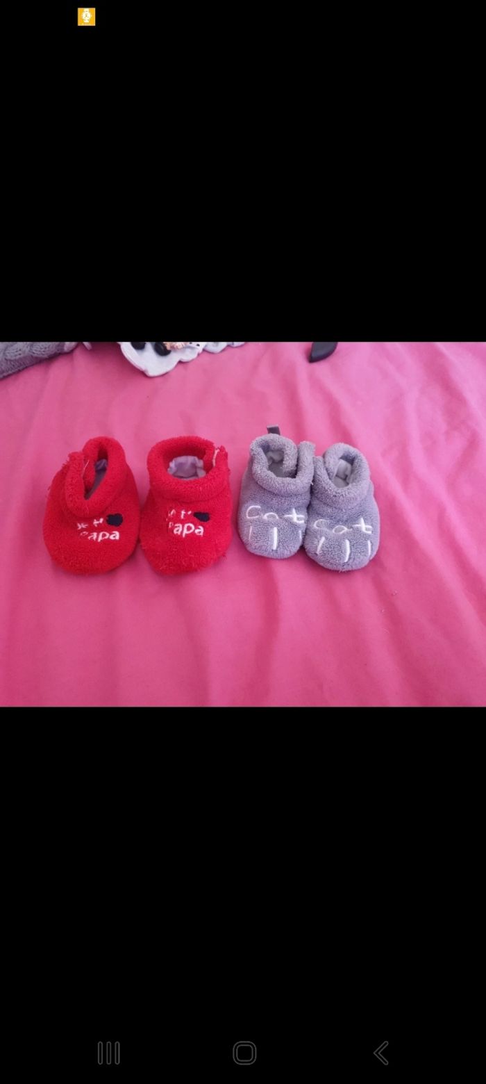 Lot de 2 paires de chaussons