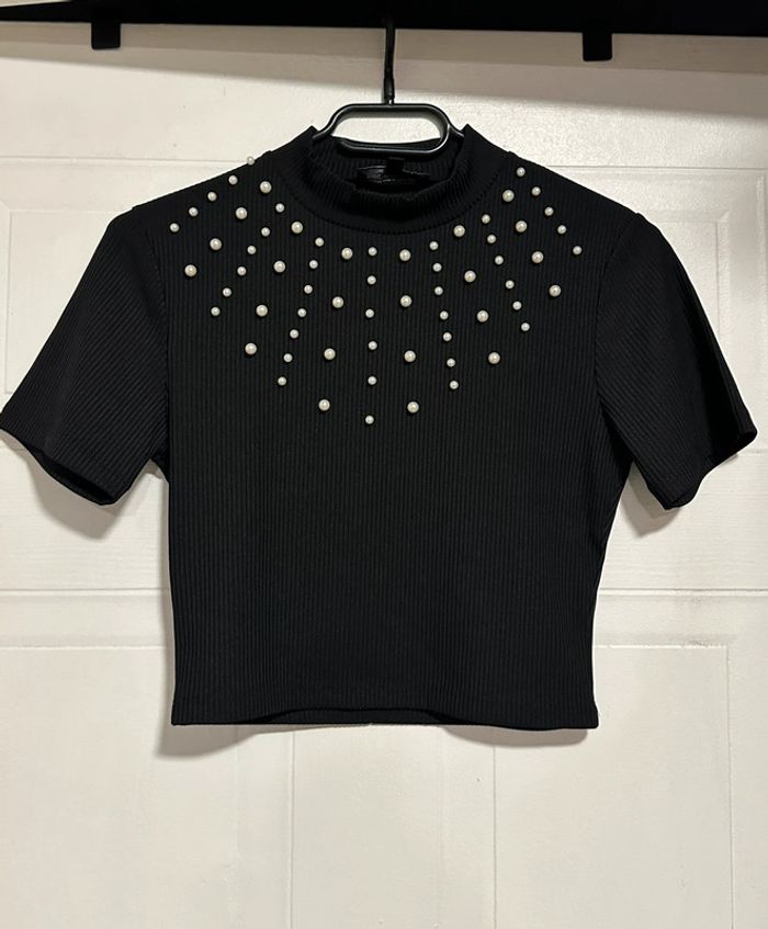 Crop Top à perles Neuf Jennyfer Taille S - photo numéro 2