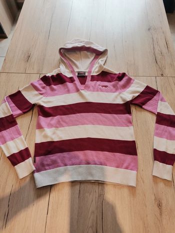 Pull Airness rose et blanc taille S