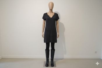 Robe noire automne hiver Camaïeu