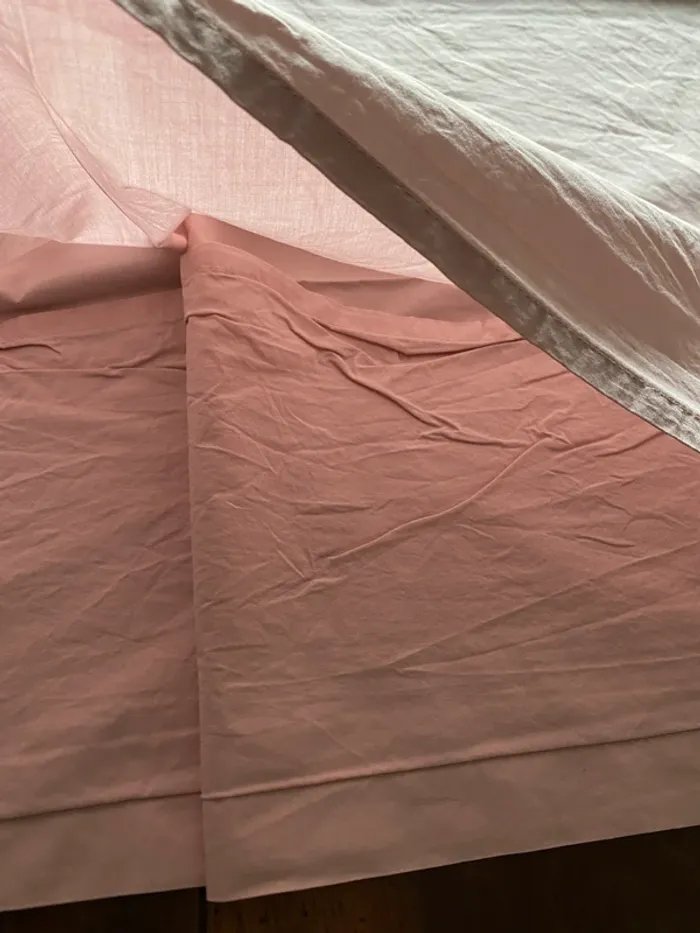 Taies d’oreiller couleur rose poudré La Redoute Intérieurs - photo numéro 2