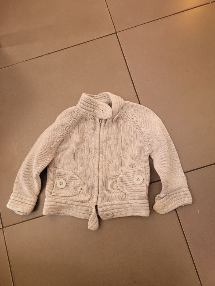 Gilet vert baudet 3 ans