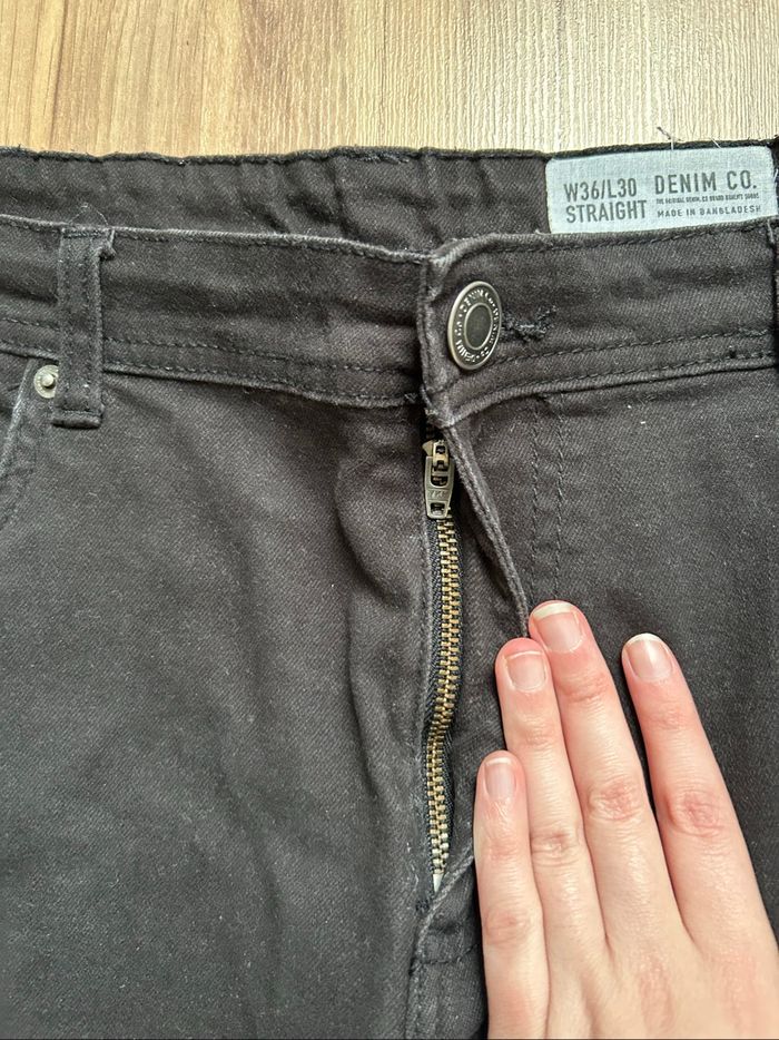 Jean noir uni Straight Homme Denim Co Tailles 44-46 - photo numéro 5