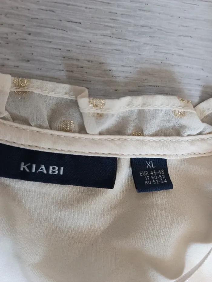 Blouse Crème Kiabi taille 48 en Be - photo numéro 2