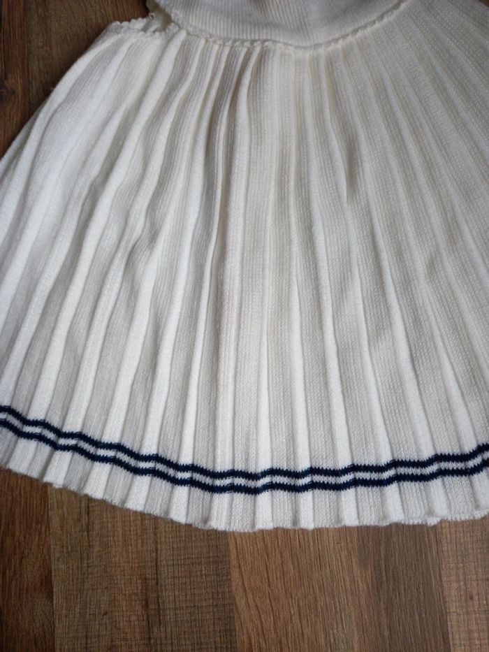 Robe vintage, blanche et bleu, 1 an - photo numéro 4