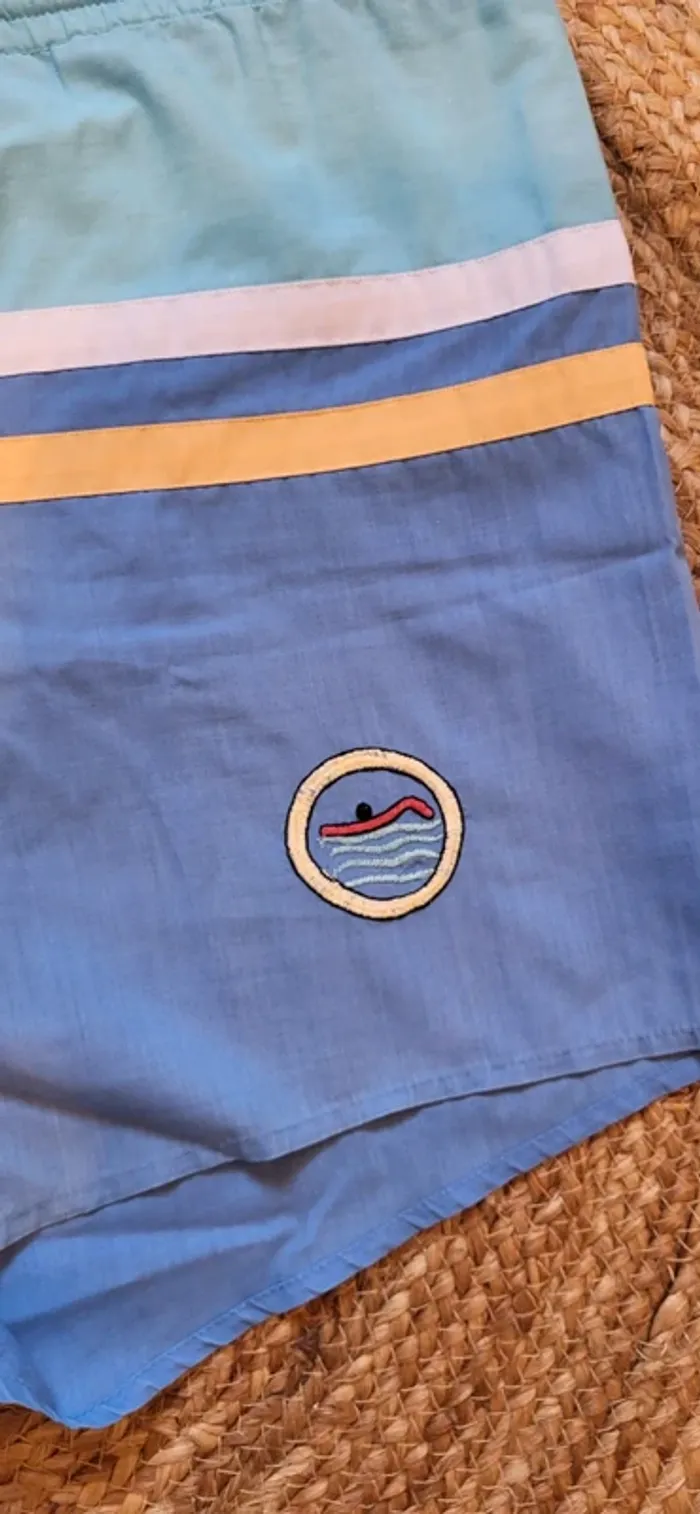 Short de bain rétro bleu homme – très bon état - Taille L - photo numéro 4