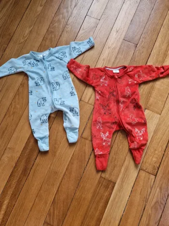 Lot de 2 pyjamas dors-bien Dim - 3 mois