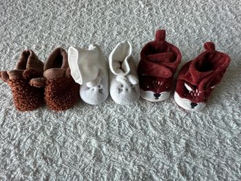 Lot de trois chaussons, 0-6 mois mixte